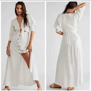 Free People White Maxi Dress